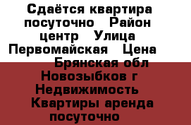 Сдаётся квартира  посуточно › Район ­ центр › Улица ­ Первомайская › Цена ­ 1 000 - Брянская обл., Новозыбков г. Недвижимость » Квартиры аренда посуточно   